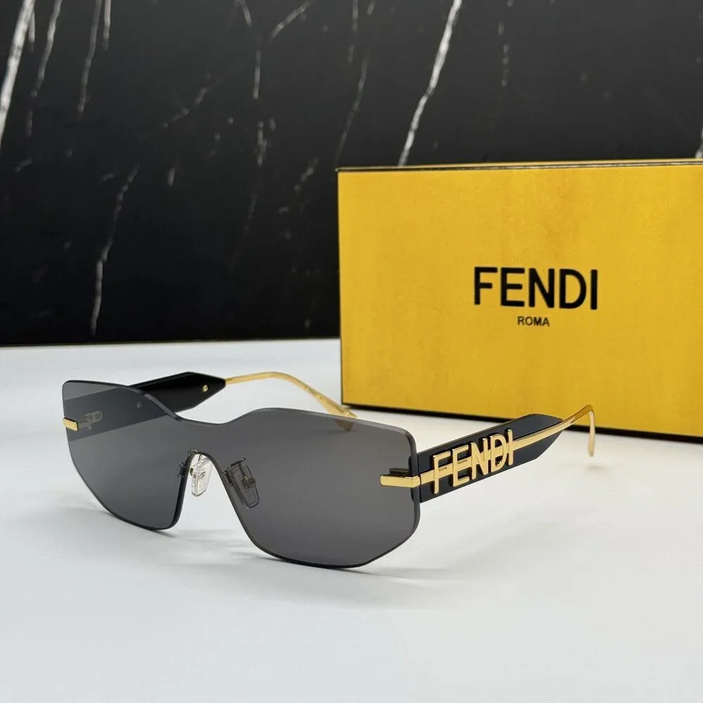 NEW FENDI GOLD GREY UNISEX SUNGLASSES FENDI FE40066U 30A